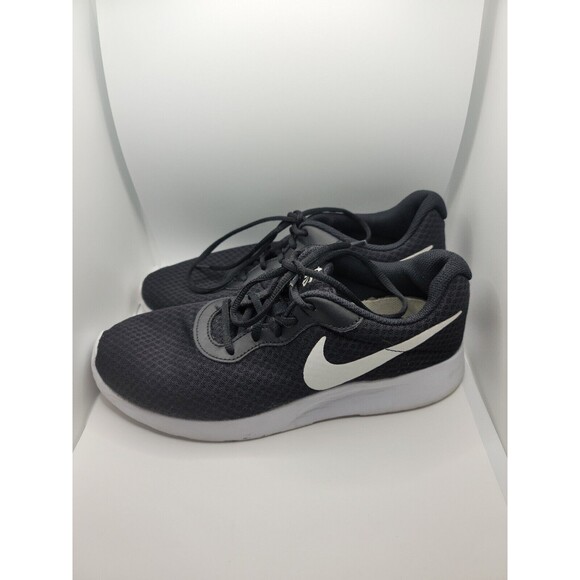 Nike TANJUN Men's Black White DJ6258-003 Lace Up Athletic Mesh Running Sneakers - Picture 2 of 10